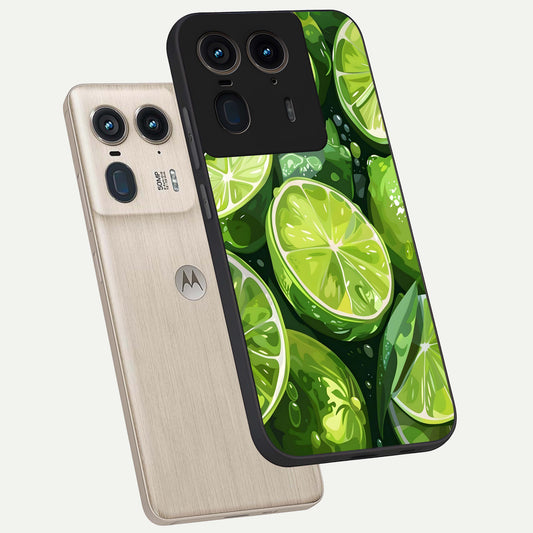  Green Kawasaki phone case For Moto Edge 50 Ultra showing premium glass back cover with detailed artwork