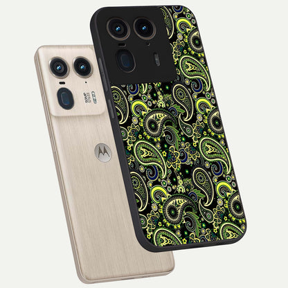  Green Lemon phone case For Moto Edge 50 Ultra showing premium glass back cover with detailed artwork