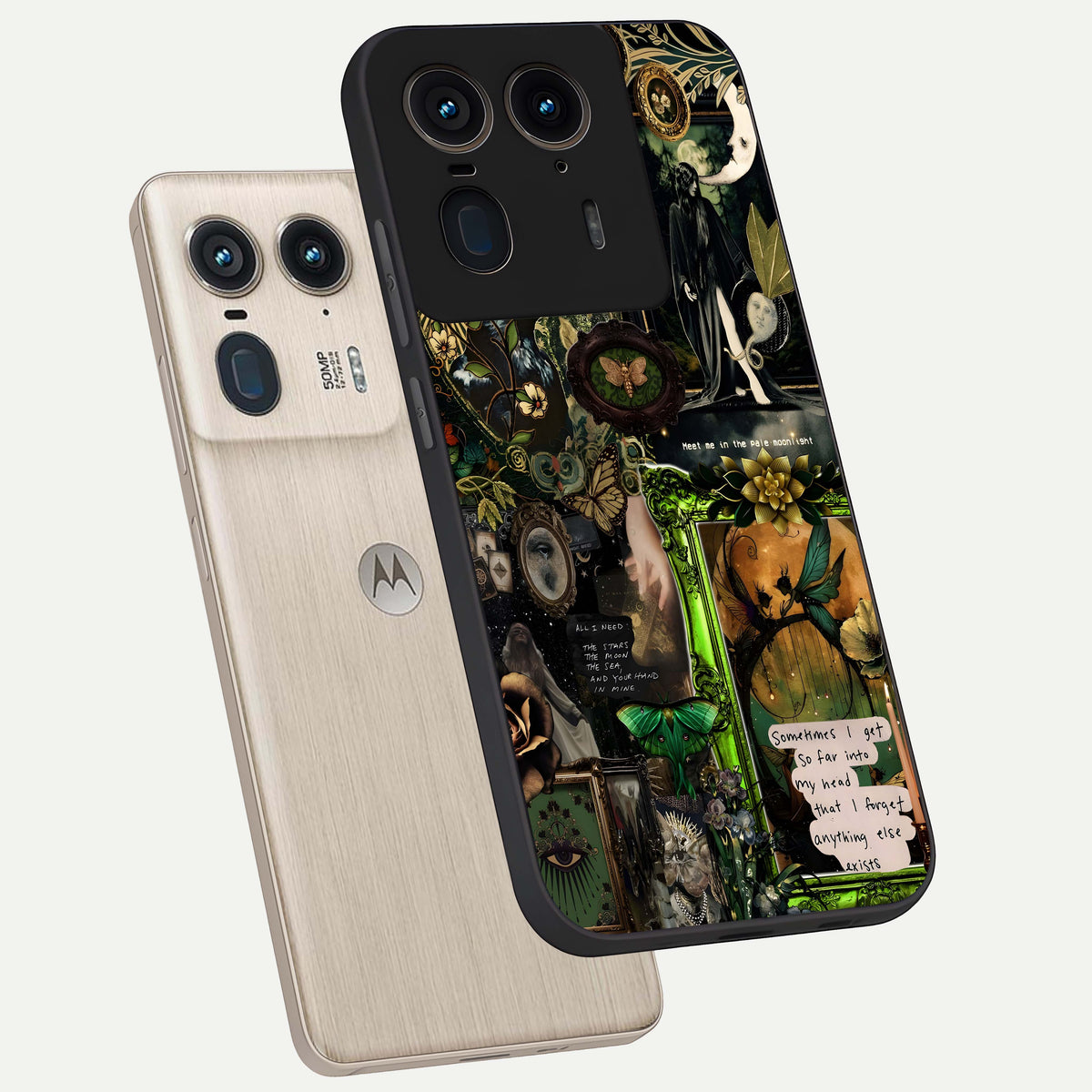  Mystic Woods Secret phone case For Moto Edge 50 Ultra showing premium glass back cover with detailed artwork
