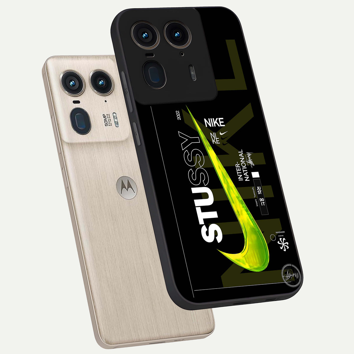  Neon Street Edition phone case For Moto Edge 50 Ultra showing premium glass back cover with detailed artwork