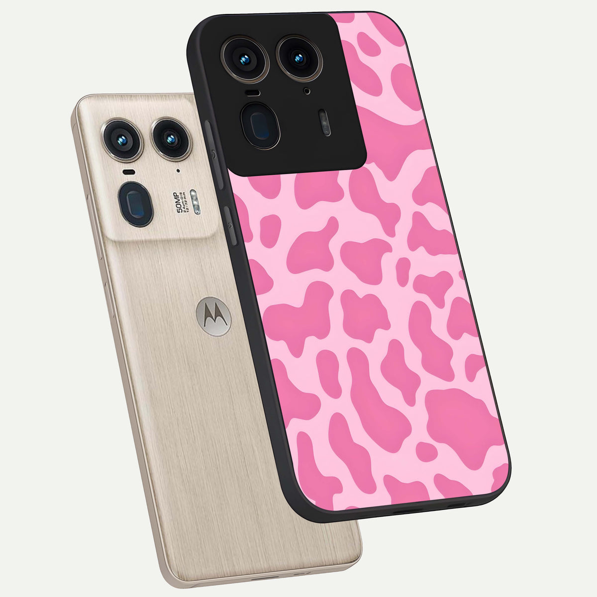 Pinkish Scenery phone case For Moto Edge 50 Ultra showing premium glass back cover with detailed artwork