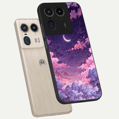  Sky Drift Clouds phone case For Moto Edge 50 Ultra showing premium glass back cover with detailed artwork