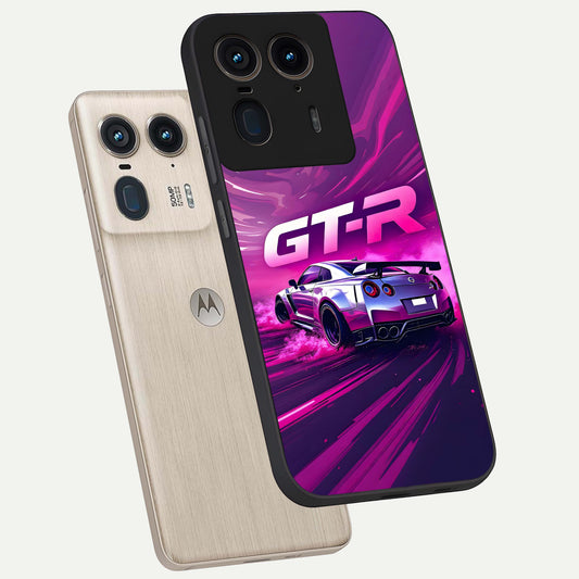  Speed Drift Legend phone case For Moto Edge 50 Ultra showing premium glass back cover with detailed artwork