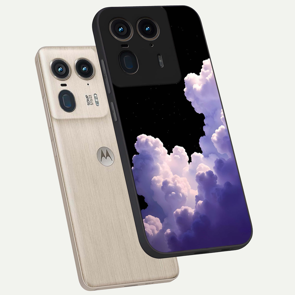  Starlit Night Whispers phone case For Moto Edge 50 Ultra showing premium glass back cover with detailed artwork