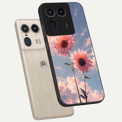  Sun Moon Balance phone case For Moto Edge 50 Ultra showing premium glass back cover with detailed artwork