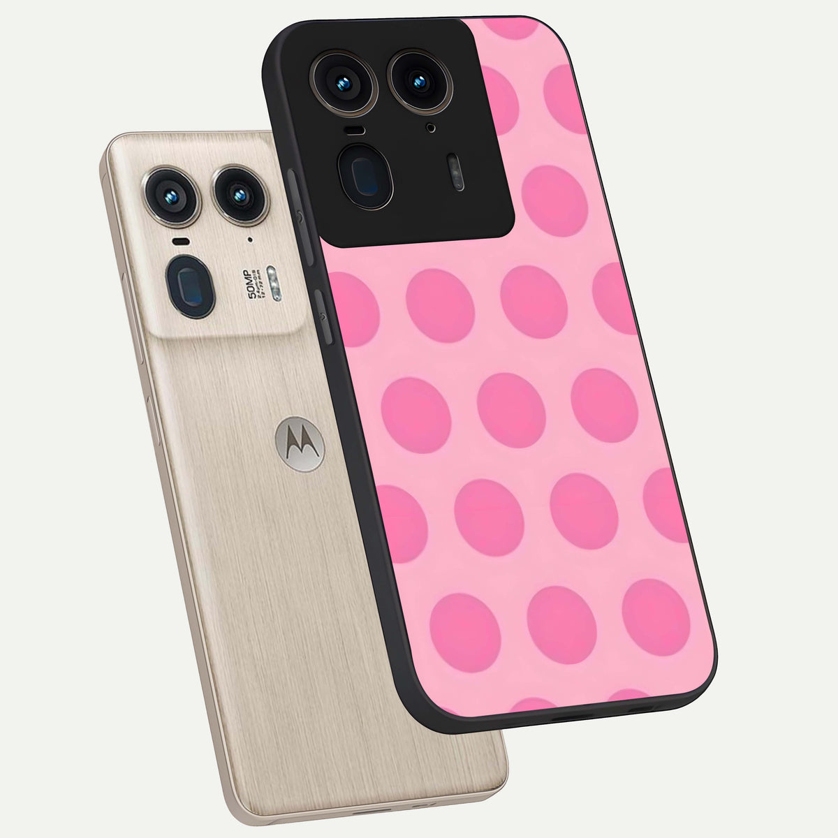  Sweet Dot Dreams phone case For Moto Edge 50 Ultra showing premium glass back cover with detailed artwork