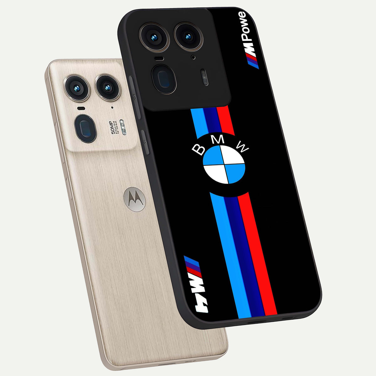  Turbo BMW Beast phone case For Moto Edge 50 Ultra showing premium glass back cover with detailed artwork