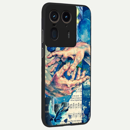  Aesthetic Divider back cover For Moto Edge 50 Ultra slim fit glass case with vibrant aesthetic design