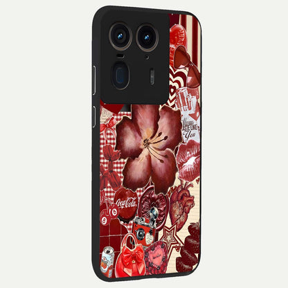  Aesthetic Little Freak back cover For Moto Edge 50 Ultra slim fit glass case with vibrant aesthetic design