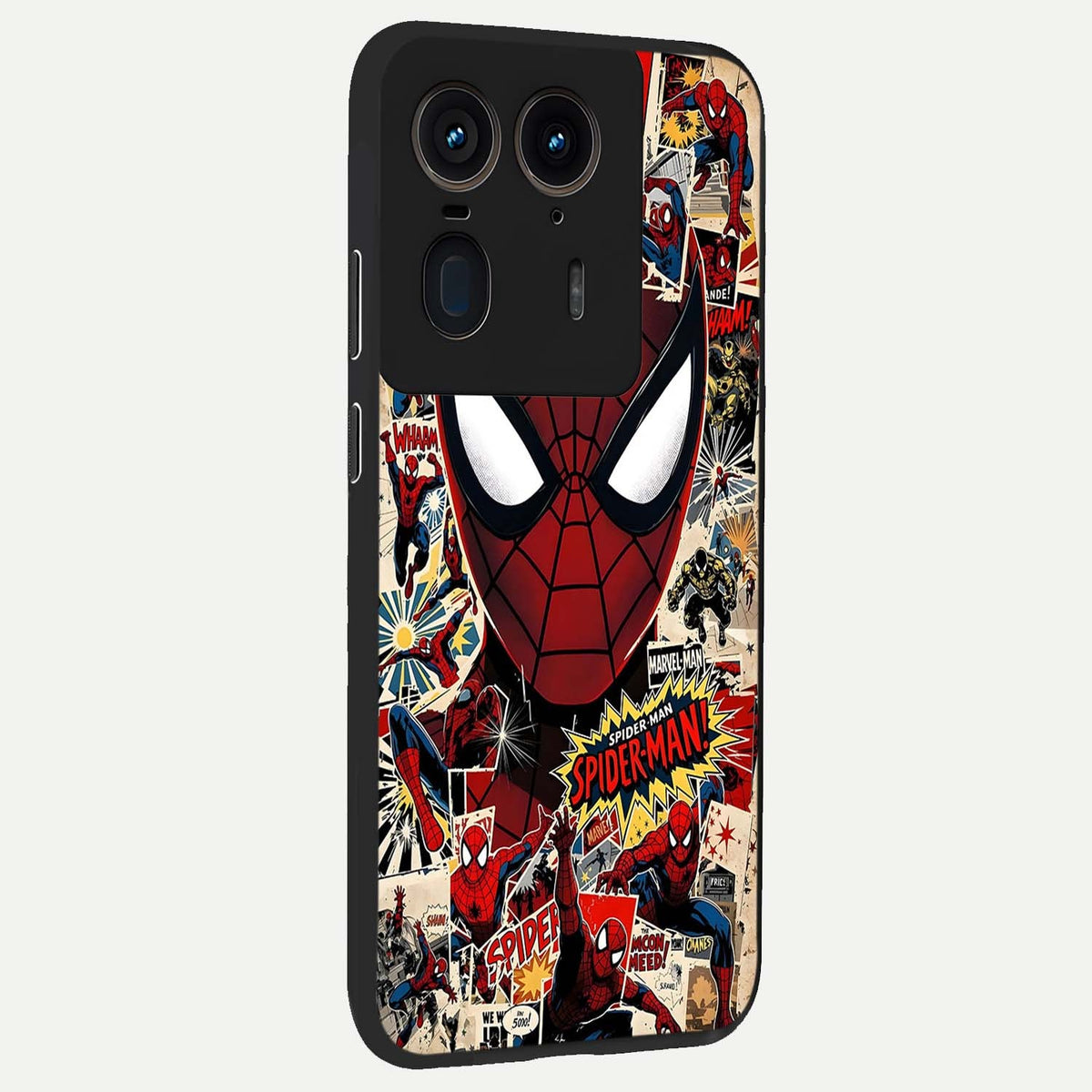  Aesthetic Wonder Spider back cover For Moto Edge 50 Ultra slim fit glass case with vibrant aesthetic design