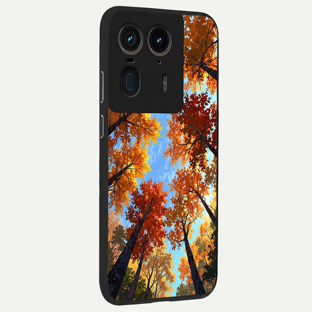  Autumn Sky Rise back cover For Moto Edge 50 Ultra slim fit glass case with vibrant aesthetic design