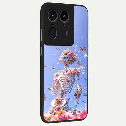  Bloom Beyond Bones back cover For Moto Edge 50 Ultra slim fit glass case with vibrant aesthetic design