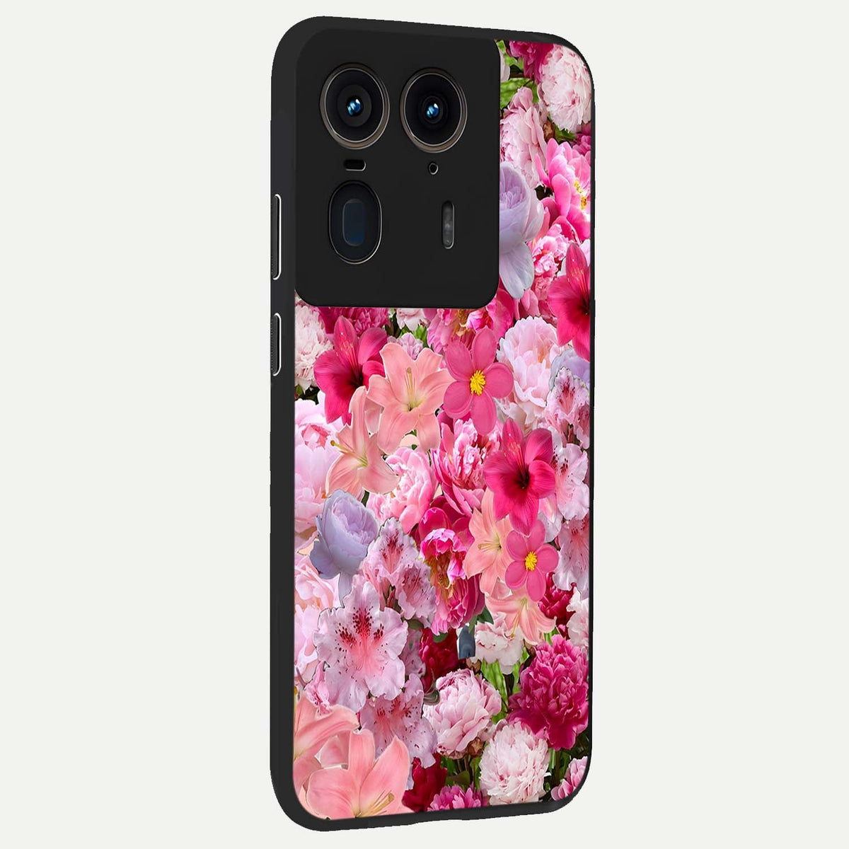  Bloom Crush Fantasy back cover For Moto Edge 50 Ultra slim fit glass case with vibrant aesthetic design