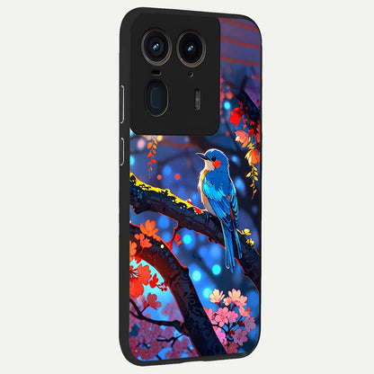  Blooming Water Drift back cover For Moto Edge 50 Ultra slim fit glass case with vibrant aesthetic design
