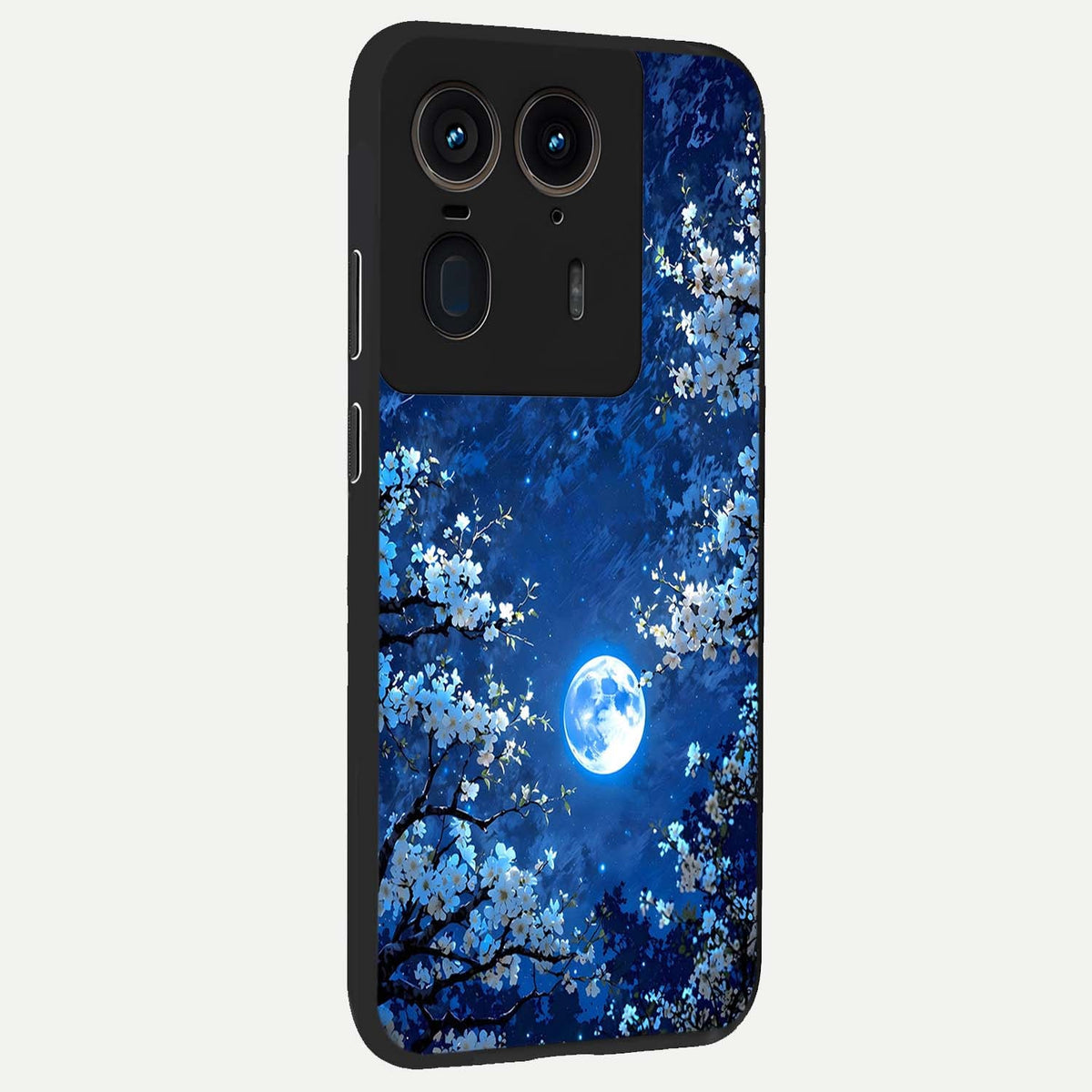  Blossom Moonlight Sky back cover For Moto Edge 50 Ultra slim fit glass case with vibrant aesthetic design