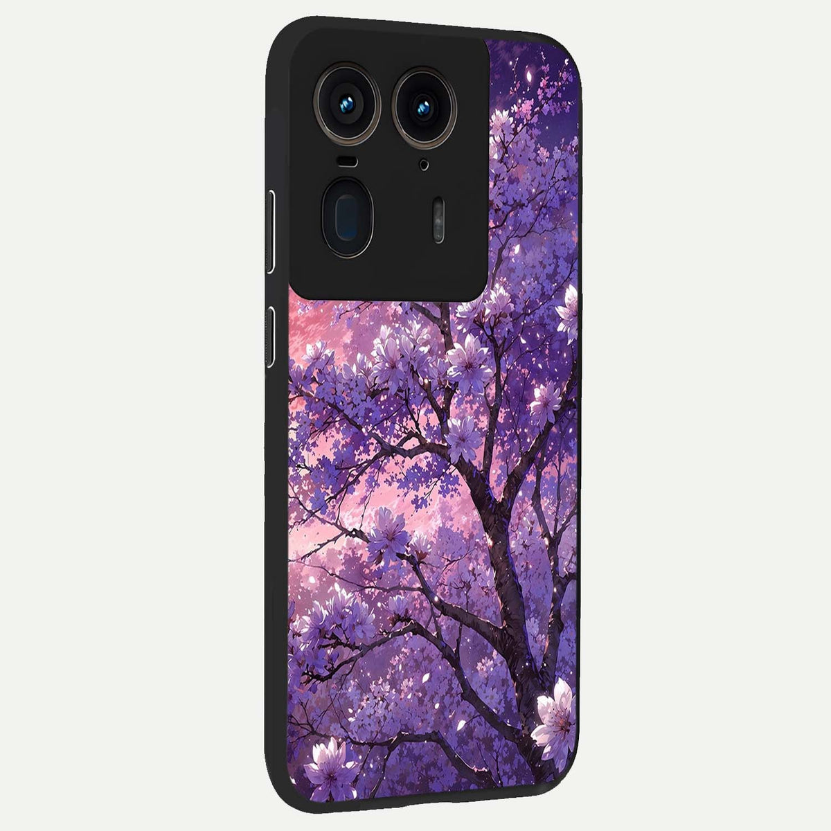  Blossom Tree back cover For Moto Edge 50 Ultra slim fit glass case with vibrant aesthetic design