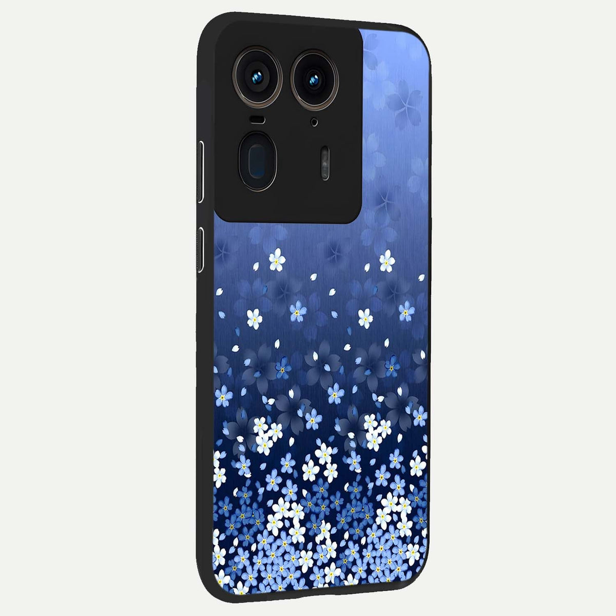  Blue Starry back cover For Moto Edge 50 Ultra slim fit glass case with vibrant aesthetic design