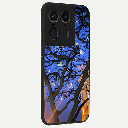  Butterfly Night Magic back cover For Moto Edge 50 Ultra slim fit glass case with vibrant aesthetic design
