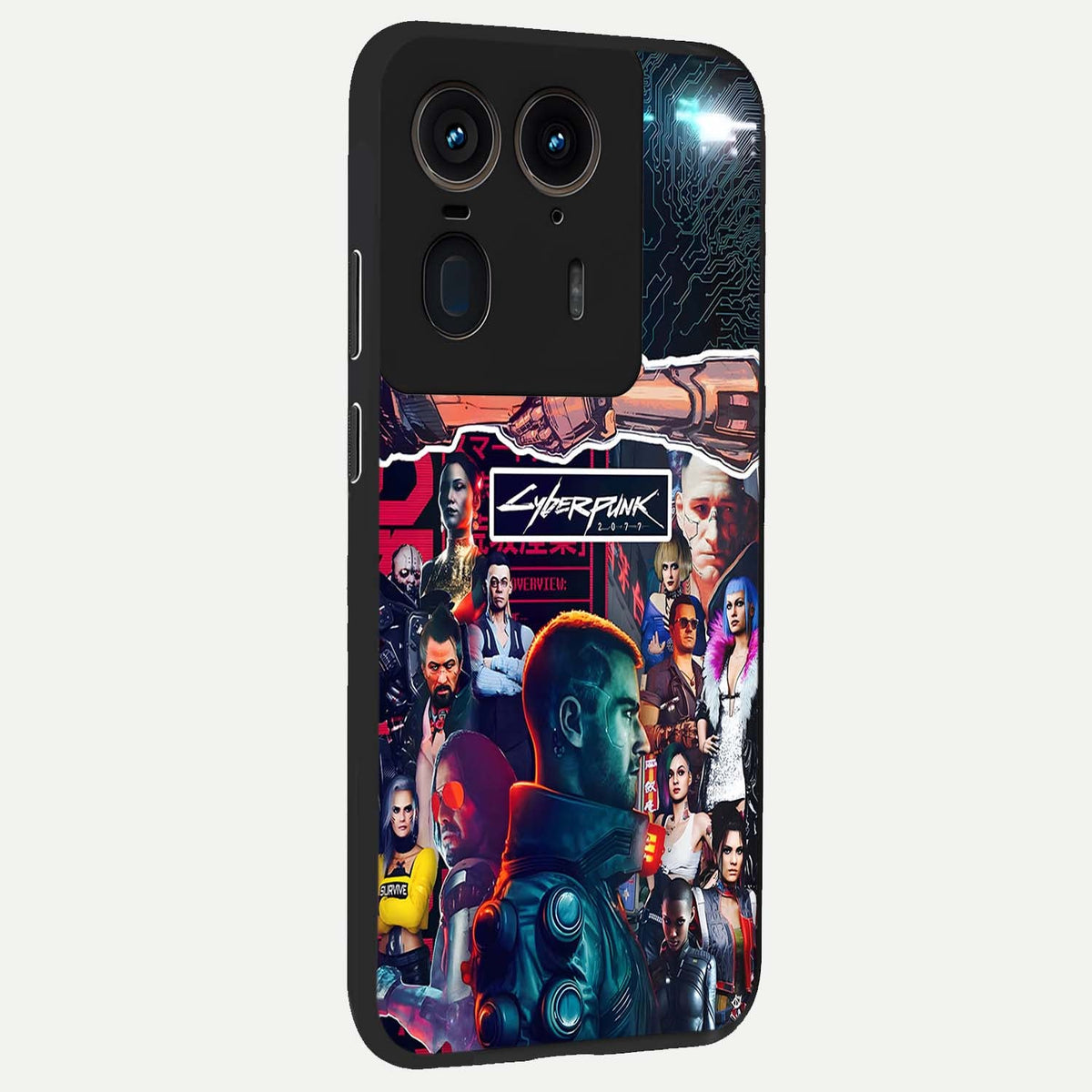  CYBERPUNK Legacy back cover For Moto Edge 50 Ultra slim fit glass case with vibrant aesthetic design