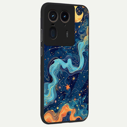  Celestial Dream Flow back cover For Moto Edge 50 Ultra slim fit glass case with vibrant aesthetic design
