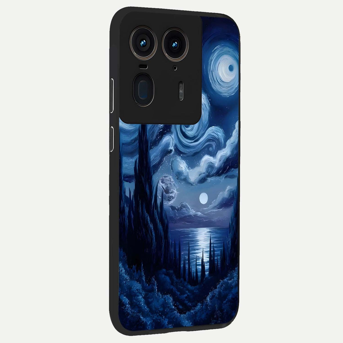  Celestial Dream Van Gogh back cover For Moto Edge 50 Ultra slim fit glass case with vibrant aesthetic design