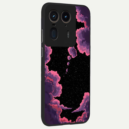  Cosmic Cloud Journey back cover For Moto Edge 50 Ultra slim fit glass case with vibrant aesthetic design