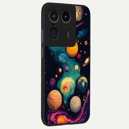 Cosmic Planet Journey back cover For Moto Edge 50 Ultra slim fit glass case with vibrant aesthetic design