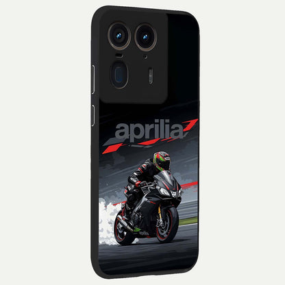  Dark Aprilla back cover For Moto Edge 50 Ultra slim fit glass case with vibrant aesthetic design