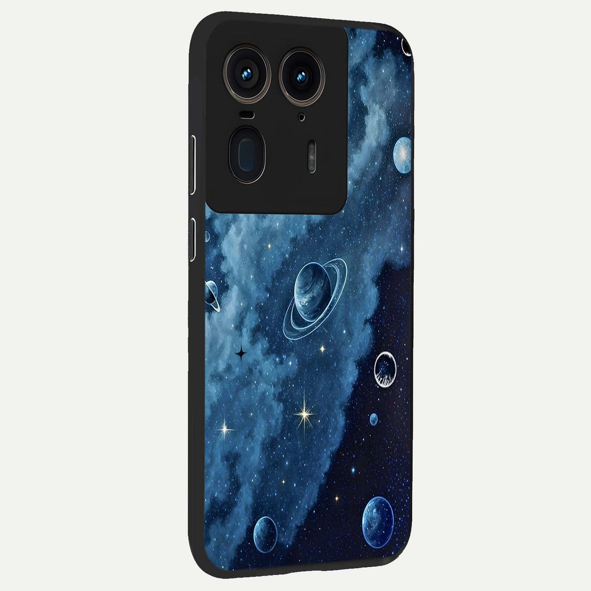  Galaxy Dream Space back cover For Moto Edge 50 Ultra slim fit glass case with vibrant aesthetic design
