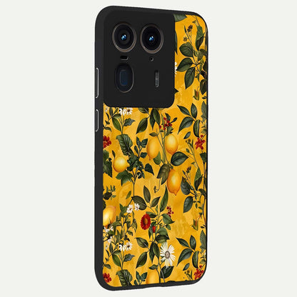  Golden Lemon Field back cover For Moto Edge 50 Ultra slim fit glass case with vibrant aesthetic design
