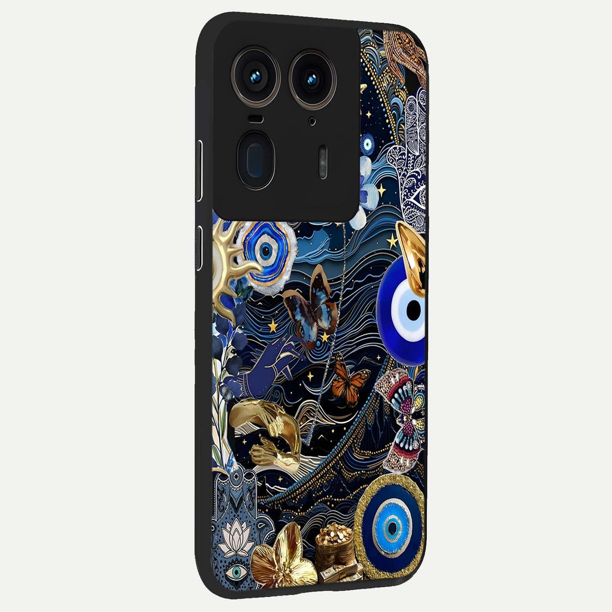  Golden Moon Magic back cover For Moto Edge 50 Ultra slim fit glass case with vibrant aesthetic design