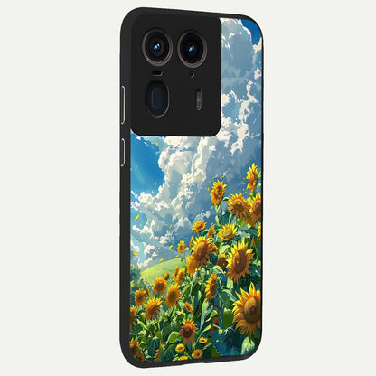  Golden Sun Glory back cover For Moto Edge 50 Ultra slim fit glass case with vibrant aesthetic design
