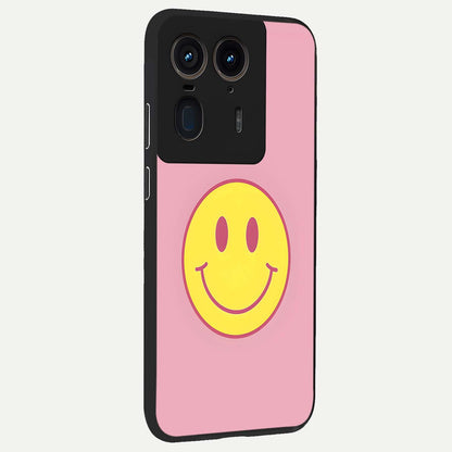  Happy Pink Mood back cover For Moto Edge 50 Ultra slim fit glass case with vibrant aesthetic design