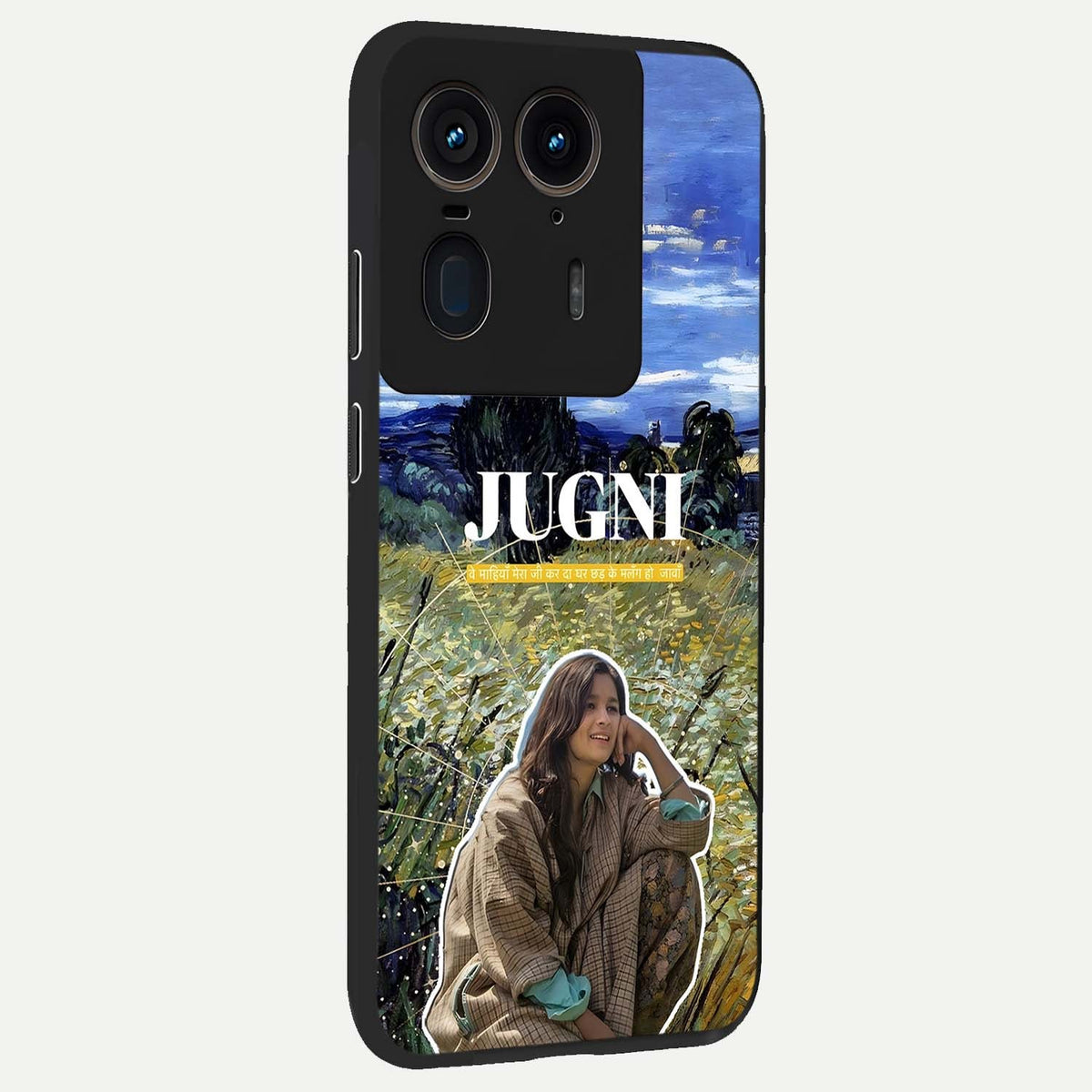  Jugni Soul Vibes back cover For Moto Edge 50 Ultra slim fit glass case with vibrant aesthetic design