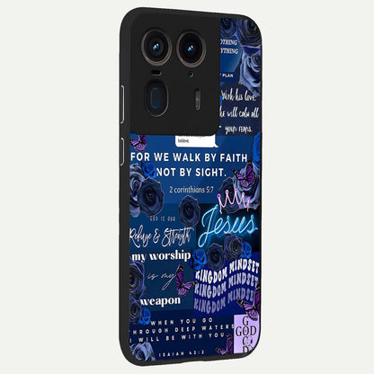  Kingdom Faith Glow back cover For Moto Edge 50 Ultra slim fit glass case with vibrant aesthetic design