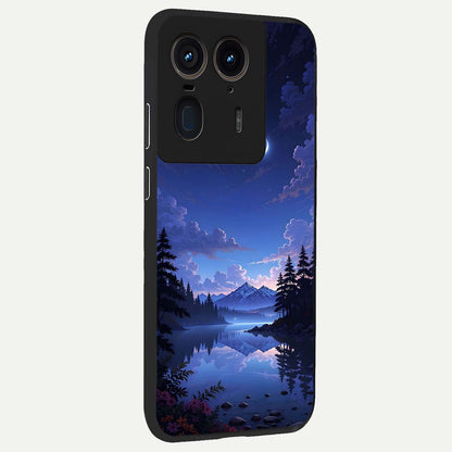  Midnight Lake Peace back cover For Moto Edge 50 Ultra slim fit glass case with vibrant aesthetic design