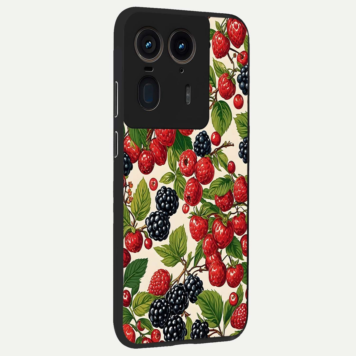  Mixed Berry Collage back cover For Moto Edge 50 Ultra slim fit glass case with vibrant aesthetic design