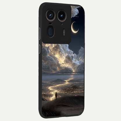  Moonlight Spark Path back cover For Moto Edge 50 Ultra slim fit glass case with vibrant aesthetic design