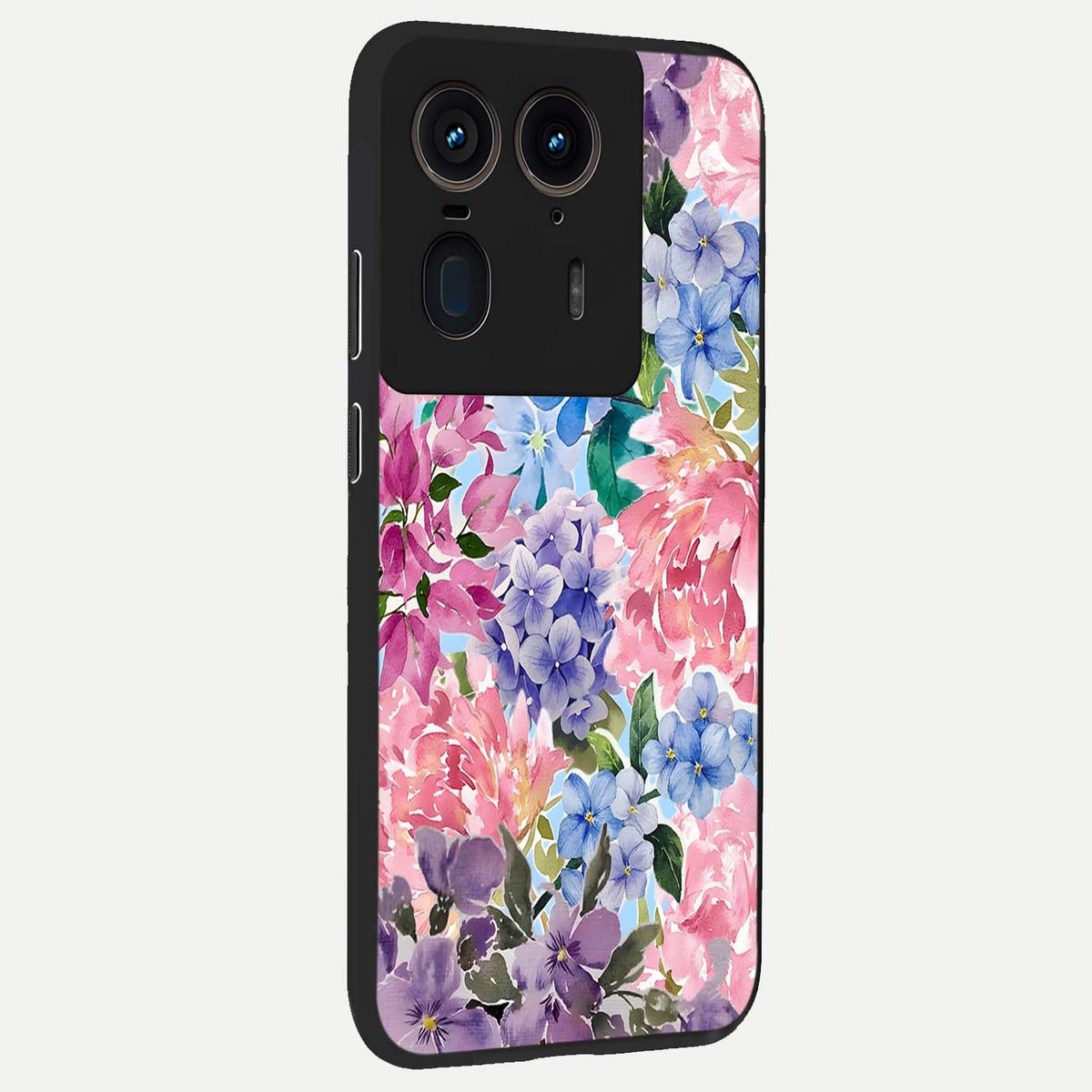  Pastel Floral Mix back cover For Moto Edge 50 Ultra slim fit glass case with vibrant aesthetic design