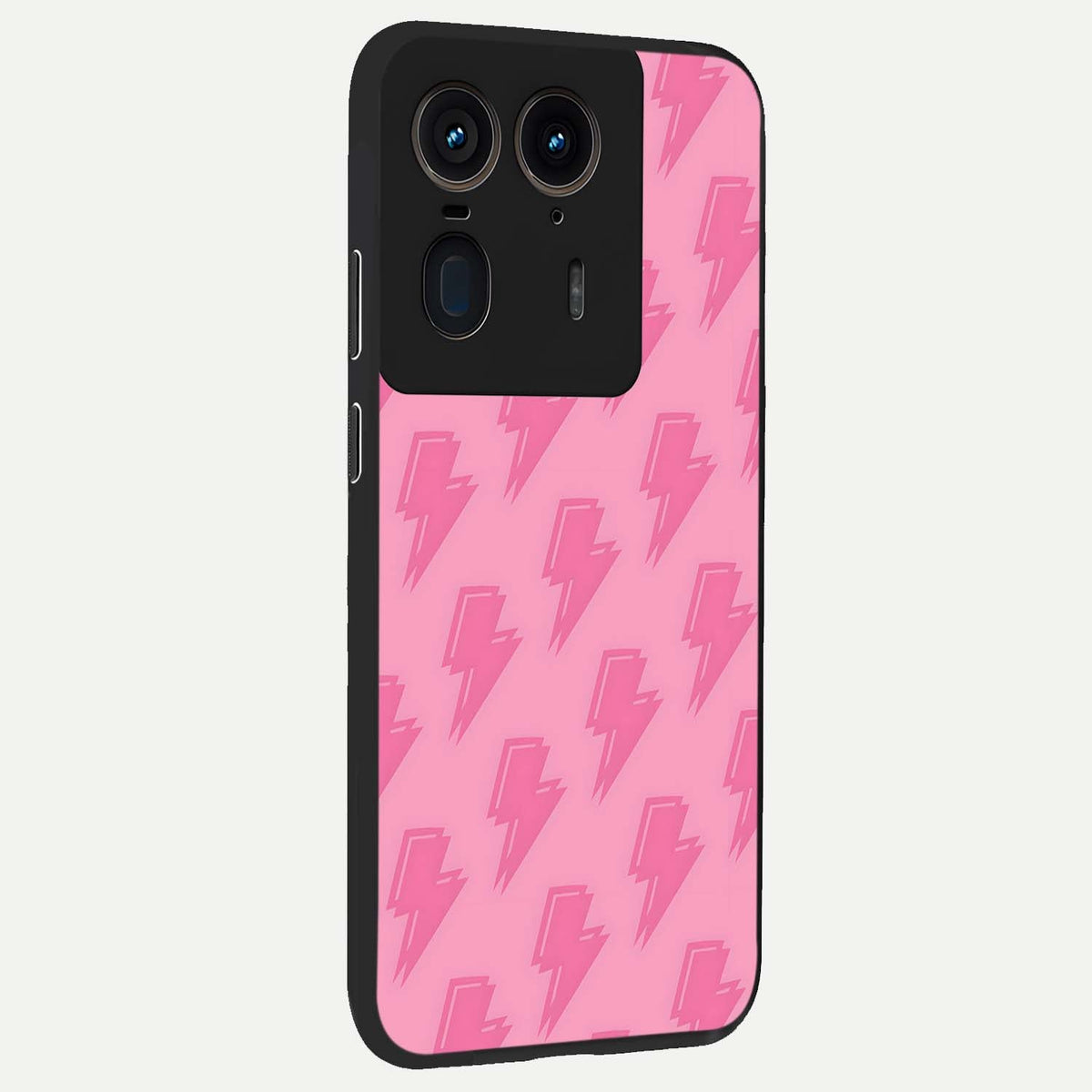  Pink Moo Magic back cover For Moto Edge 50 Ultra slim fit glass case with vibrant aesthetic design