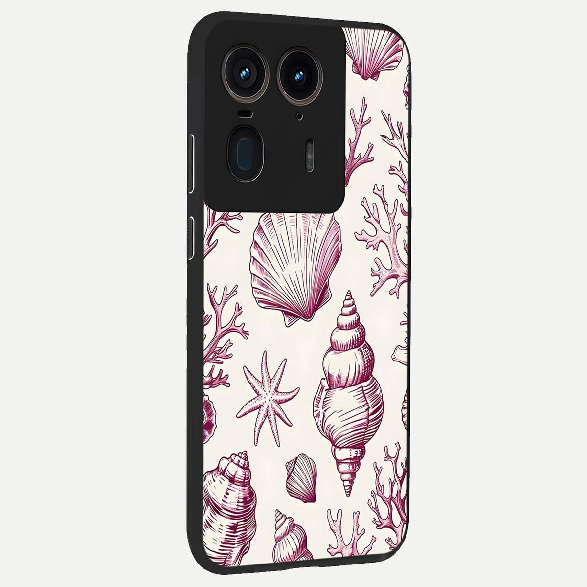  Pink Power Sparks back cover For Moto Edge 50 Ultra slim fit glass case with vibrant aesthetic design