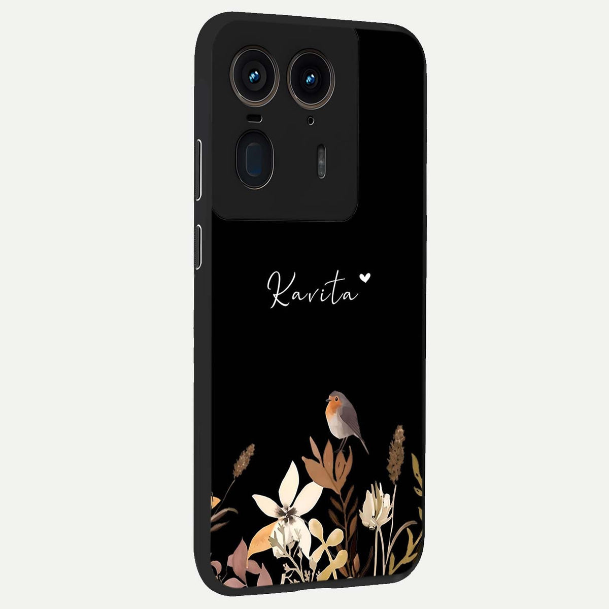  Quiet Garden Tune Custom Name back cover For Moto Edge 50 Ultra slim fit glass case with vibrant aesthetic design