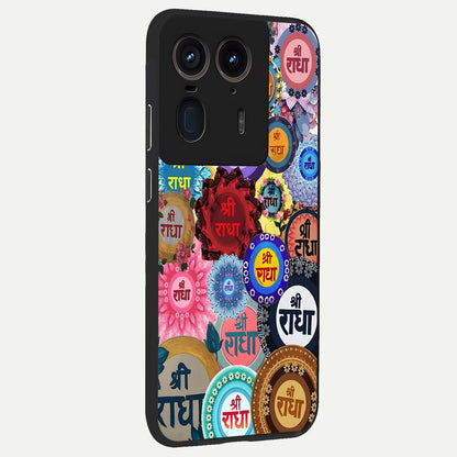  Radha Divine Bloom back cover For Moto Edge 50 Ultra slim fit glass case with vibrant aesthetic design