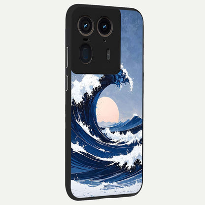  Rising Tide Power back cover For Moto Edge 50 Ultra slim fit glass case with vibrant aesthetic design