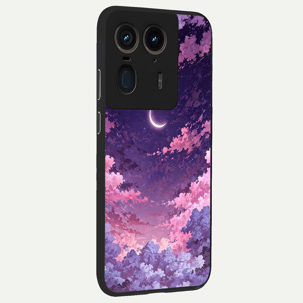 Sky Drift Clouds back cover For Moto Edge 50 Ultra slim fit glass case with vibrant aesthetic design