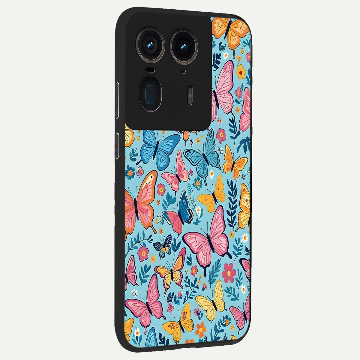  Spring Wing Garden back cover For Moto Edge 50 Ultra slim fit glass case with vibrant aesthetic design