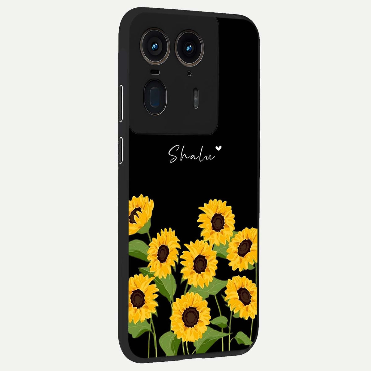  Sunflower Sky Bloom back cover For Moto Edge 50 Ultra slim fit glass case with vibrant aesthetic design