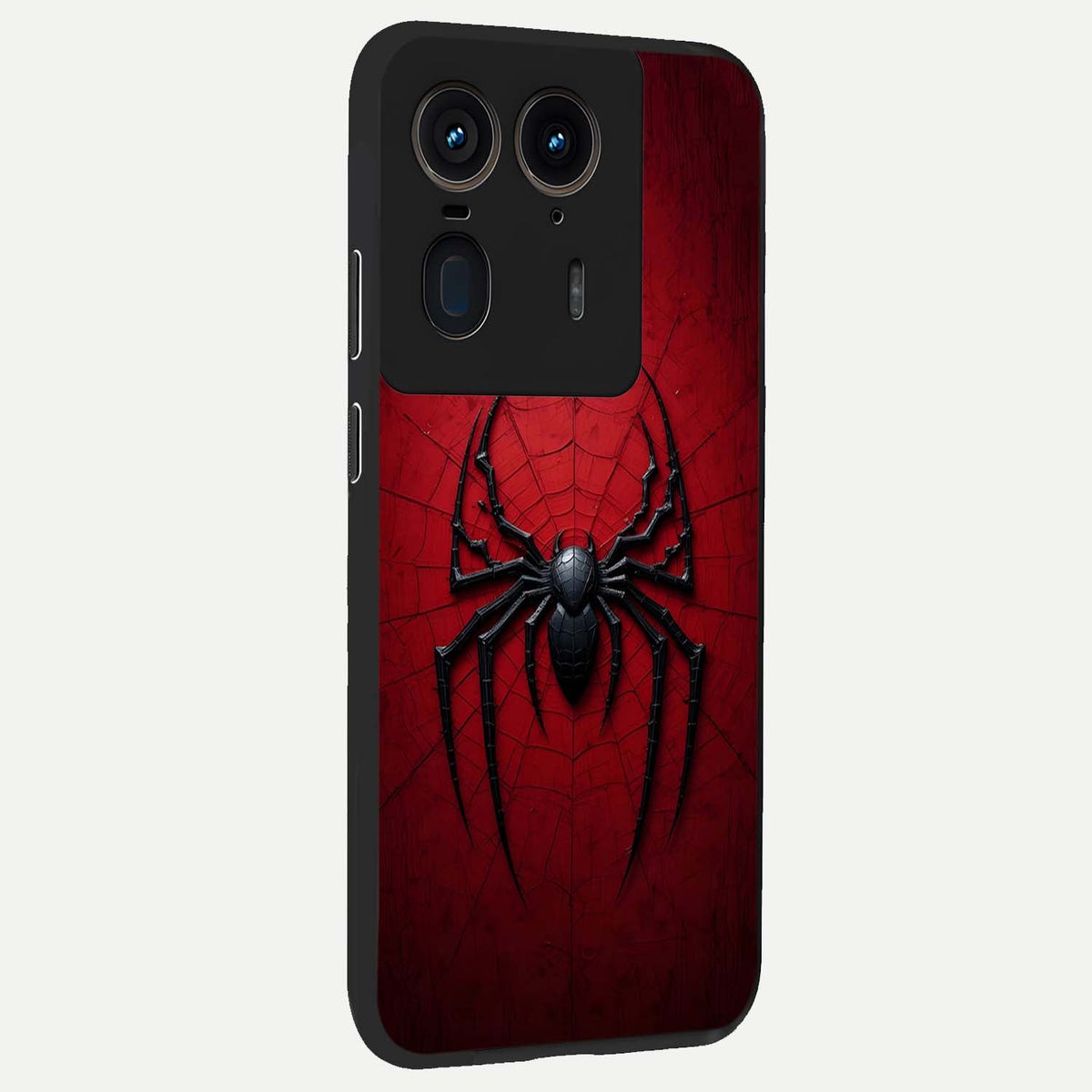  Superhero Web Emblem back cover For Moto Edge 50 Ultra slim fit glass case with vibrant aesthetic design