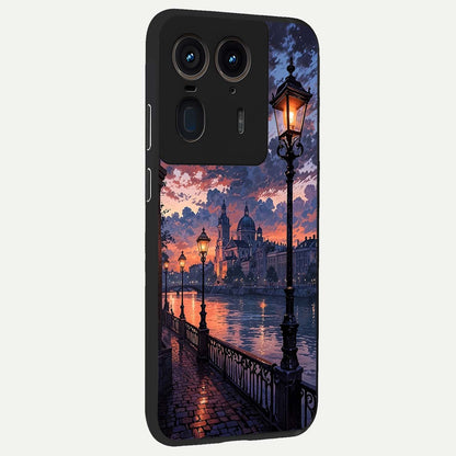  Twilight River Lights back cover For Moto Edge 50 Ultra slim fit glass case with vibrant aesthetic design