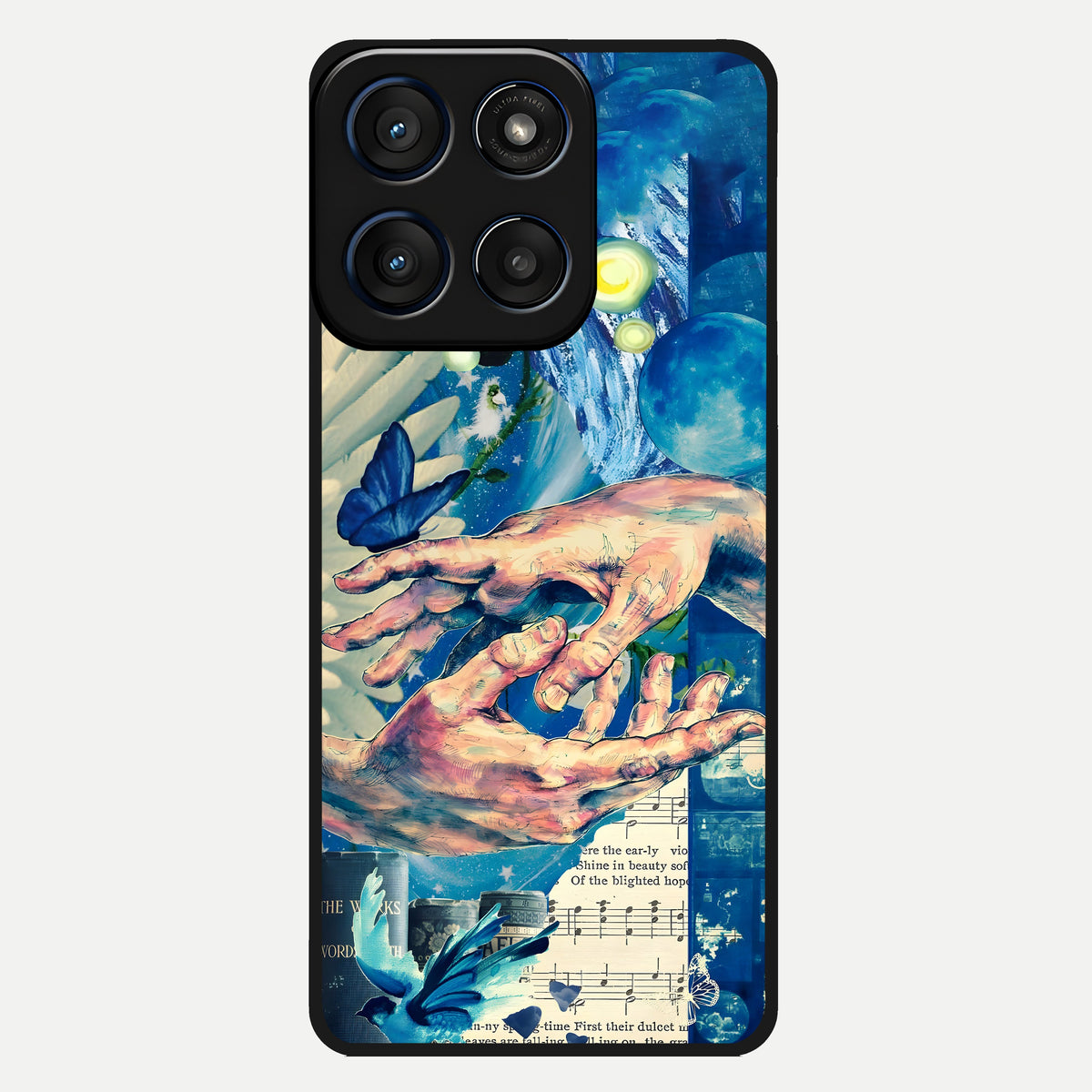  Aesthetic Divider Glass Case For Moto Edge 60 back cover – full design glossy printed glass finish